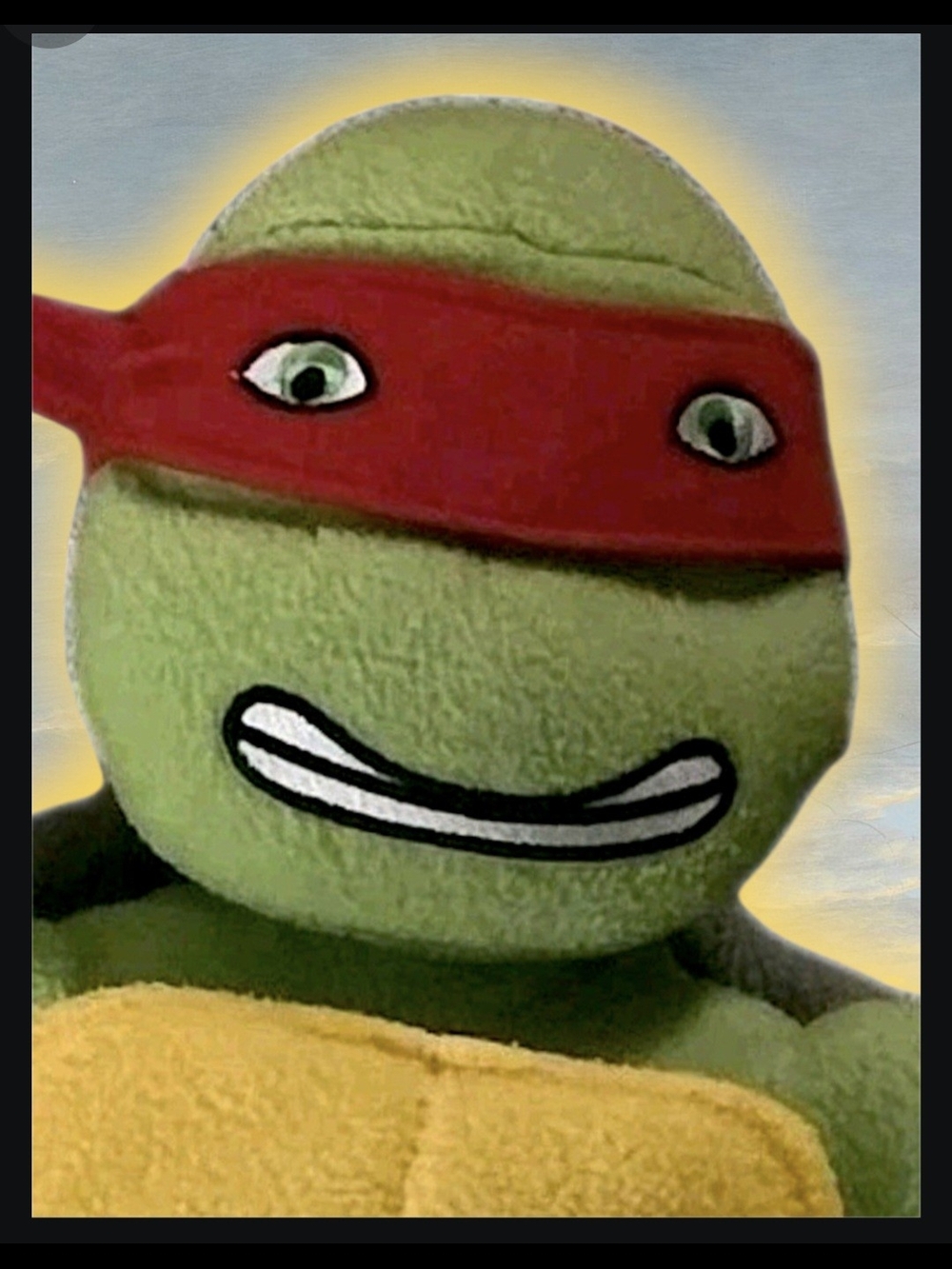 Rare TMNT Raphael 24" Plush - Canadian Mon-Tex Variant Bedtime Pillow buddy